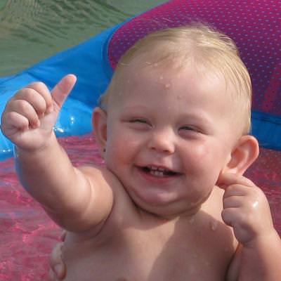 Image of Baby thumbs up