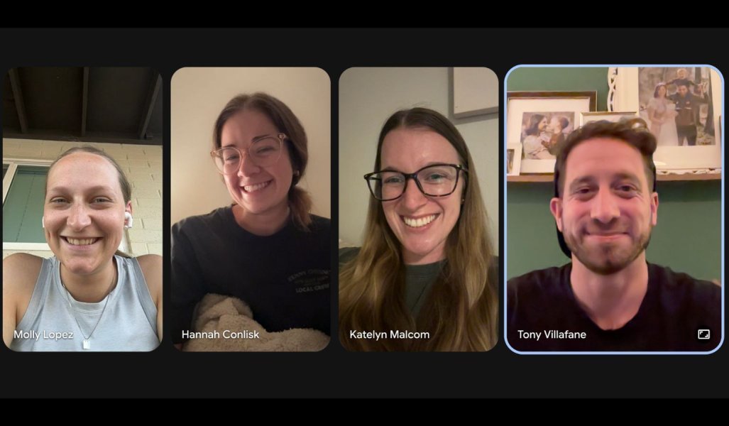 Zoom call with the students