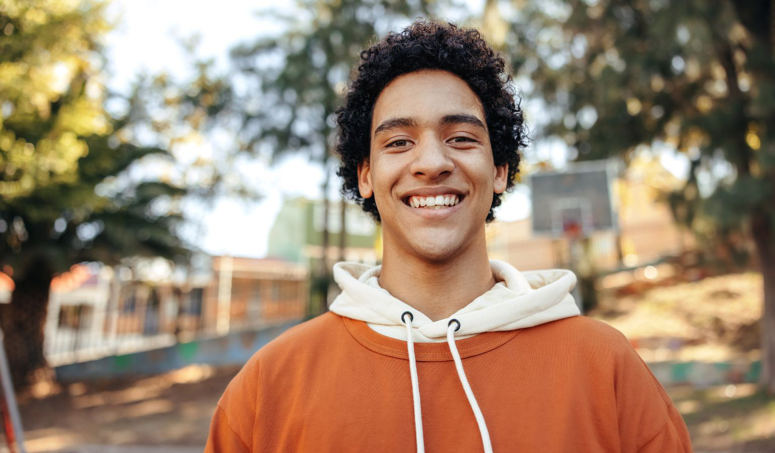 Young man of mixed race