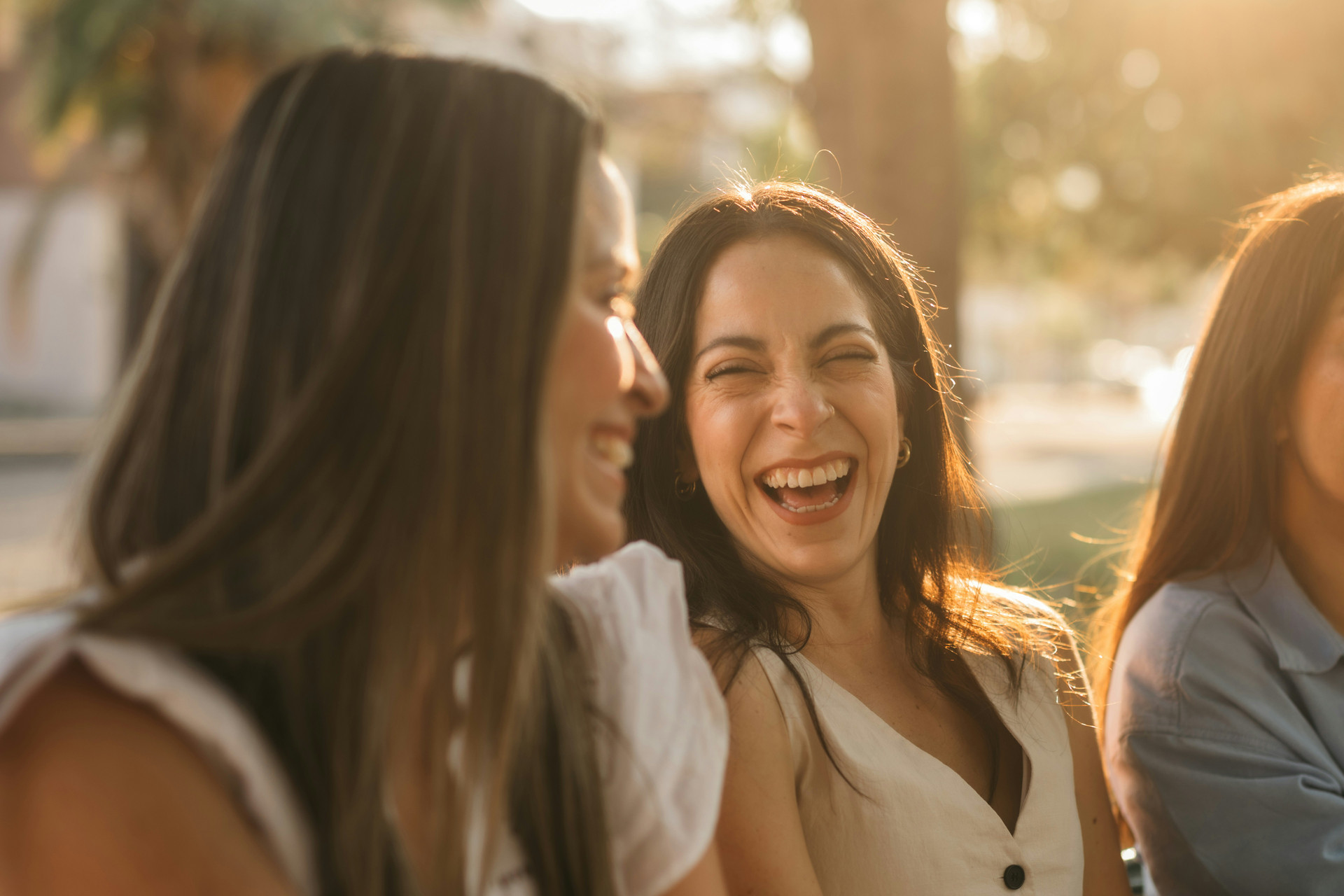 Female youth leaders talking and laughing