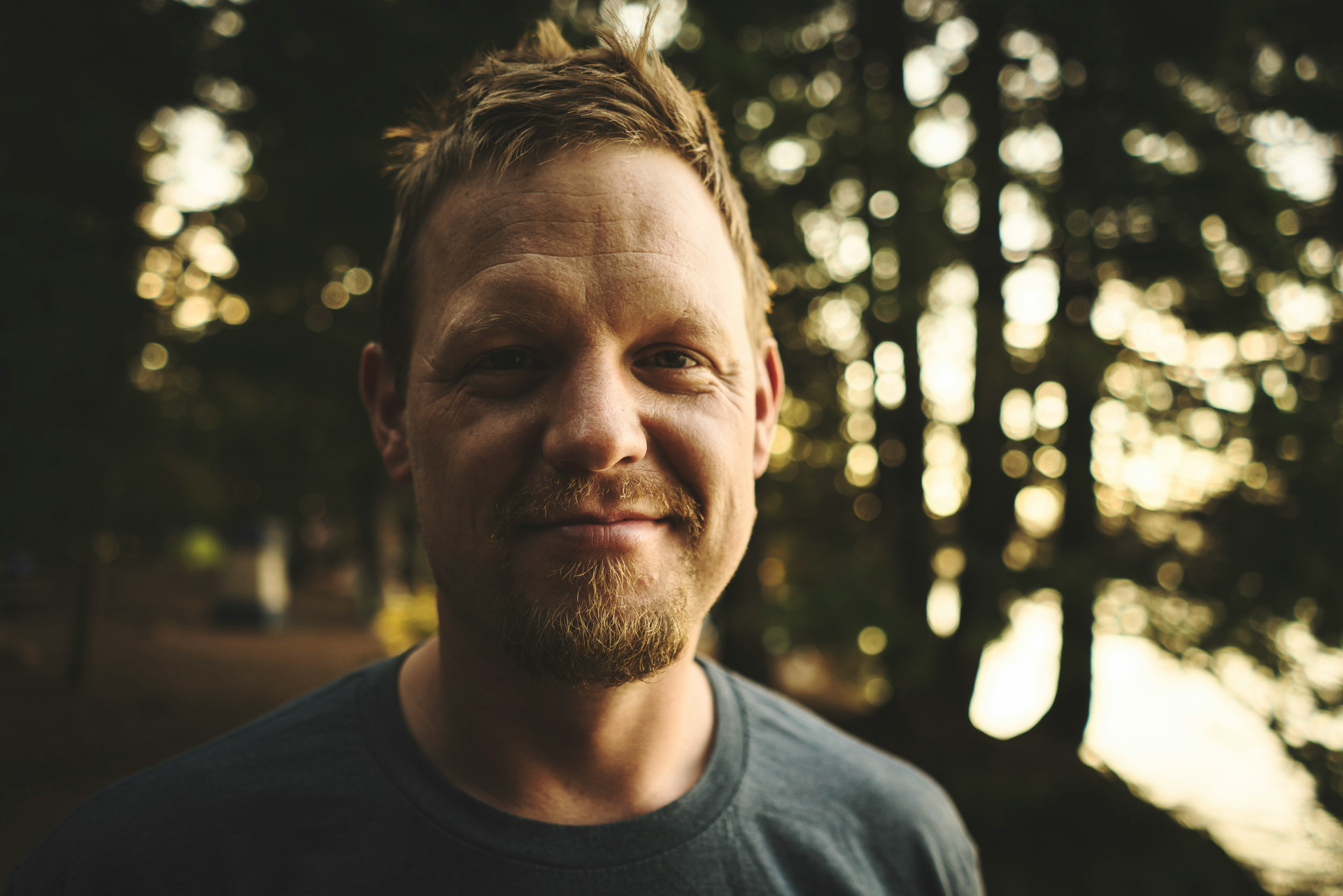 Man in woods